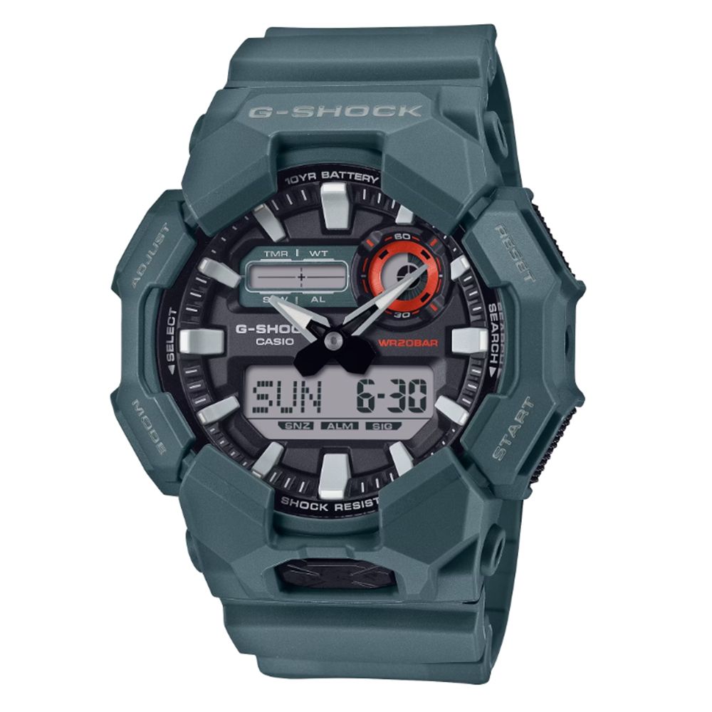 CASIO 卡西歐 G-SHOCK 十年電力 海綠藍 雙顯示系列 GA-010-2A_51.9mm