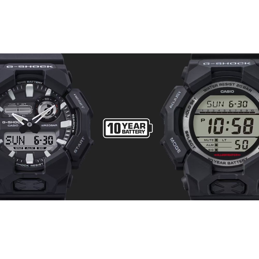 CASIO 卡西歐 G-SHOCK 十年電力 海綠藍 雙顯示系列 GA-010-2A_51.9mm