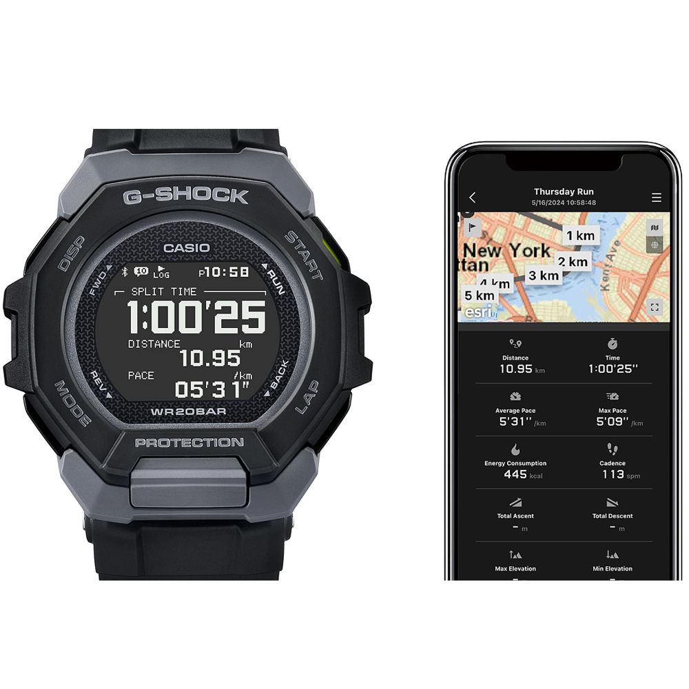 CASIO 卡西歐 G-SHOCK 運動潮流藍牙連線耐衝擊運動腕錶/白(GBD-300-7)