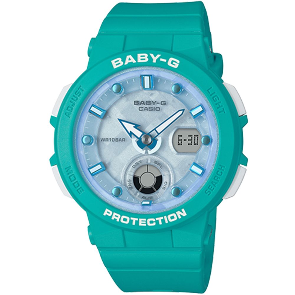 CASIO 卡西歐  BABY-G 海洋風情霓虹照明計時錶/BGA-250-2A