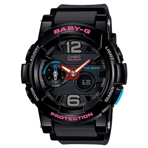 CASIO Baby-G系列 極限層次潮汐運動腕錶-黑