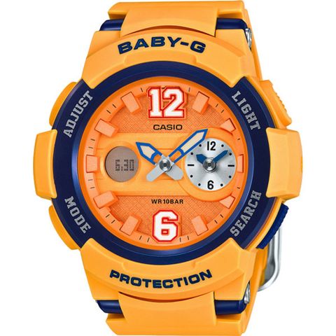 CASIO 卡西歐 Baby-G 活力甜心運動休閒腕錶-橘