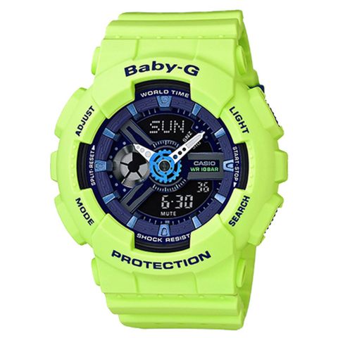 CASIO 卡西歐 BABY-G 耀眼亮彩甜心運動休閒腕錶-BA-110PP-3ADR