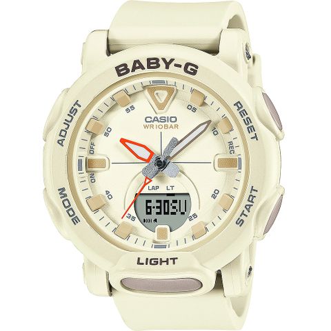 熱銷品牌▼日系手錶CASIO 卡西歐 BABY-G 戶外露營自動照明手錶-棉花米色 BGA-310-7A