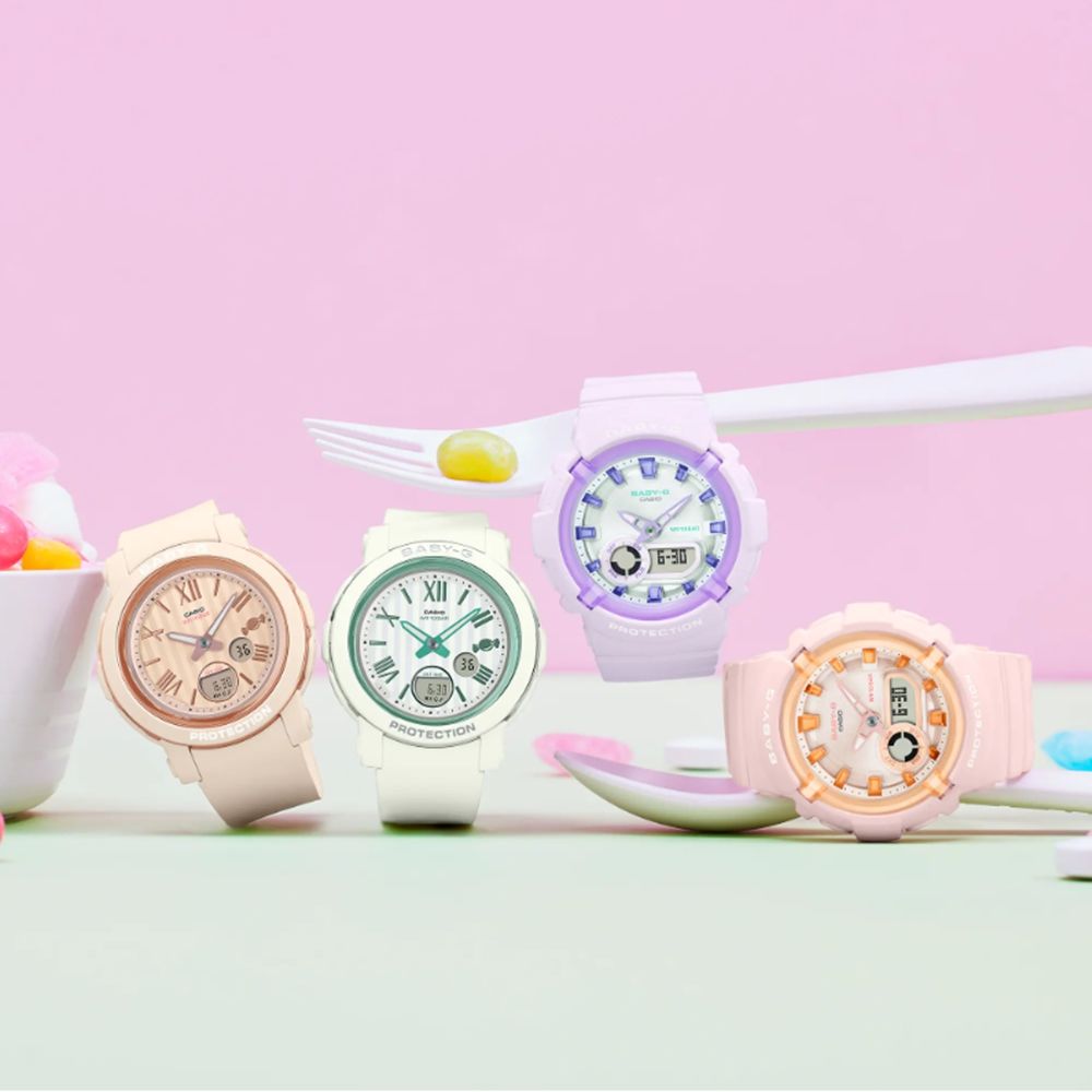 CASIO 卡西歐BABY-G 葡萄糖果雙顯手錶BGA-280SW-6A - PChome 24h購物