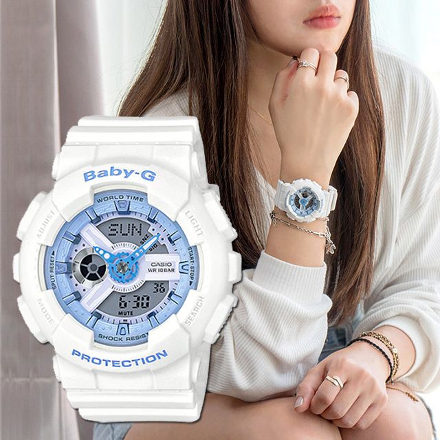 CASIO 卡西歐 BABY-G 戀夏海洋時尚運動腕錶(BA-110XBE-7A)