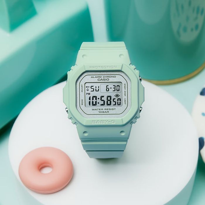 CASIO】卡西歐Baby-G 經典方形100米防水運動電子錶BGD-565SC-3