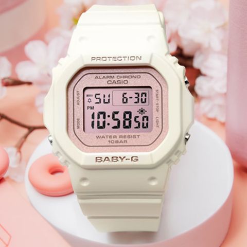 ▶新款到貨◀CASIO卡西歐 BABY-G 春日清新 方型電子腕錶 母親節 禮物 BGD-565SC-4
