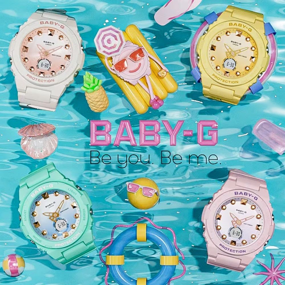 CASIO 卡西歐 BABY-G 繽紛色彩多層次運動錶_紅鸛粉_BGA-320-4A_42.4mm