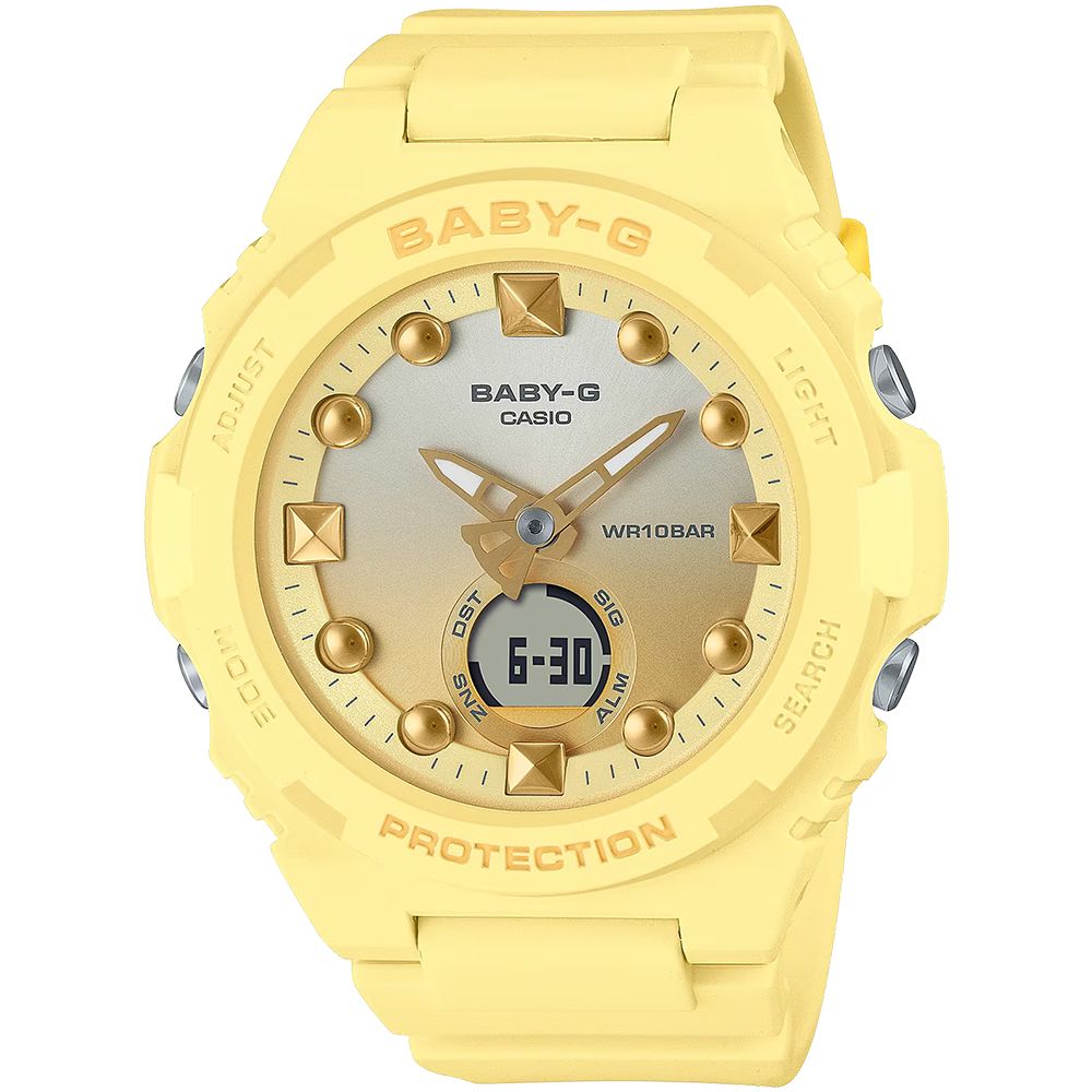 CASIO BABY-G 夏季海灘漸層雙顯計時錶/陽光黃/BGA-320-9A - PChome 24h購物