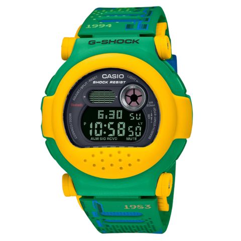 【CASIO 卡西歐】G-SHOCK 復古電玩 繽粉撞色 藍牙 膠囊結構 碳核心防護結構 G-B001RG-3_47mm