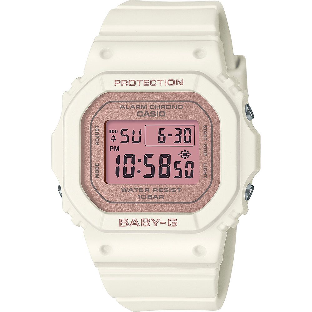 MODEADJUSTPROTECTIONALARM CHRONOCASIO 630PM:WATER RESIST10BARBABY-GSTART STOP LIGHT