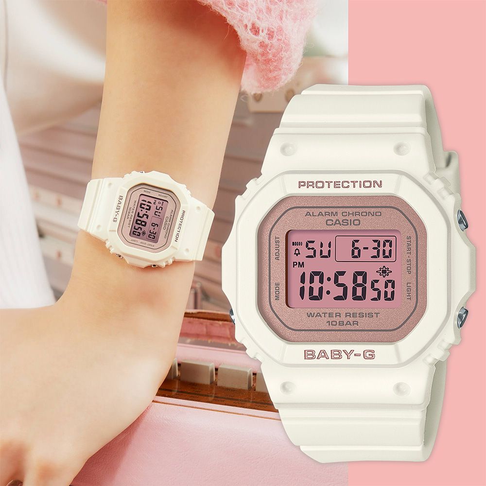 PROTECTION 630BABY-PROTECTIONSTART STOP LIGHTALARM CHRONOCASIO 6-30PM:WATER RESISTMODEADJUSTBABY-G