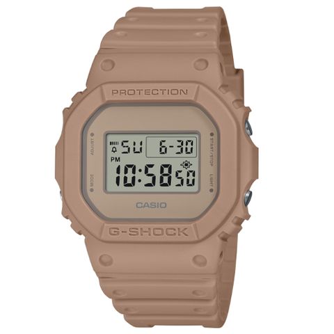 CASIO 卡西歐 G-SHOCK 自然大地色 經典方型 砂石土_DW-5600NC-5_42.8mm