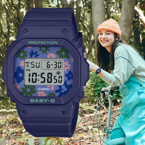 CASIO 卡西歐 BABY-G 花漾復古電子腕錶 禮物推薦 送禮首選 BGD-565RP-2