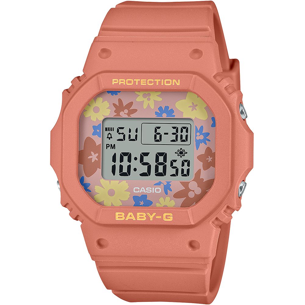 CASIO BABY-G 花海綻放方形計時錶/紅/BGD-565RP-4 - PChome 24h購物