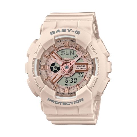 【CASIO 卡西歐】BABY-G粉嫩色調雙顯錶 BA-110XCP-4A_43.4mm
