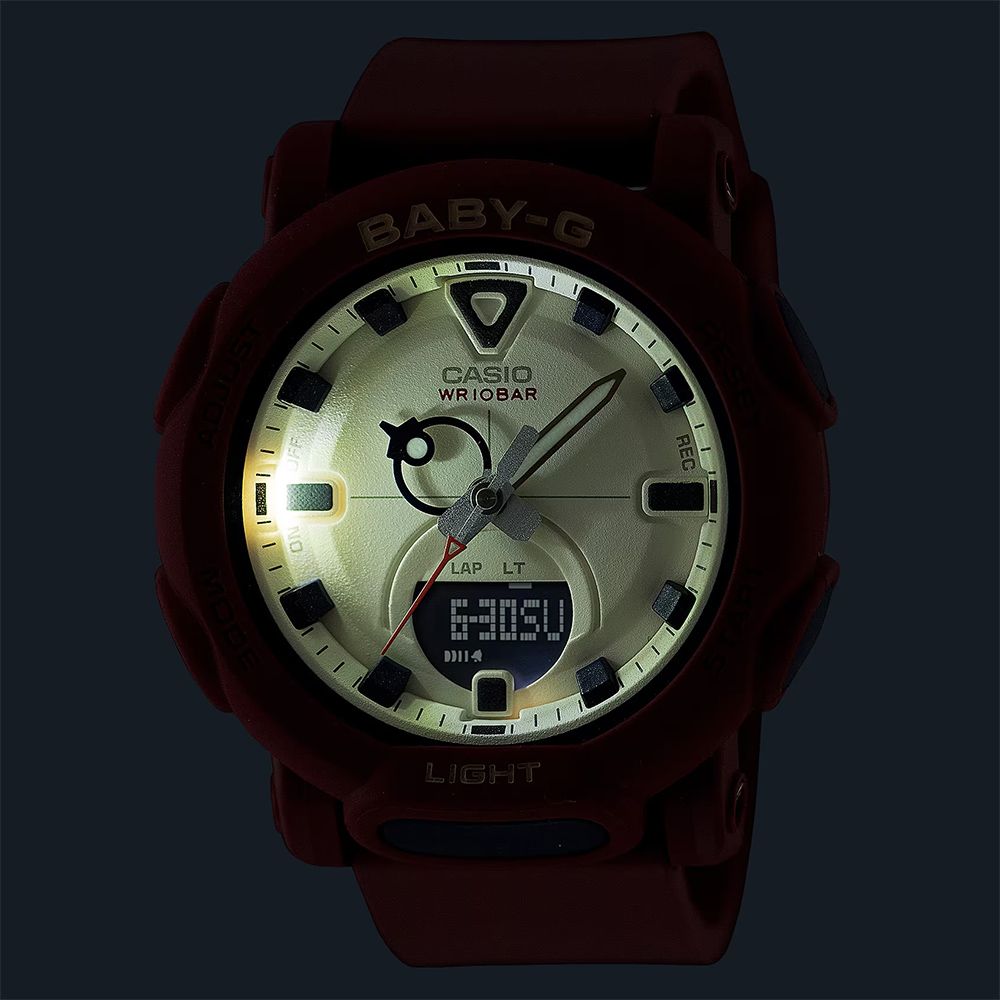 CASIO 卡西歐 BABY-G 戶外風格手錶-勃艮第酒紅(BGA-310RP-4A)