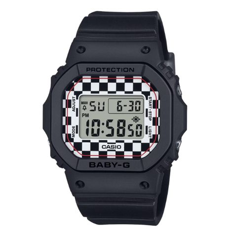 CASIO 卡西歐 BABY-G 滑板文化 酷炫休閒街頭電子錶 黑 BGD-565GS-1_37.9mm