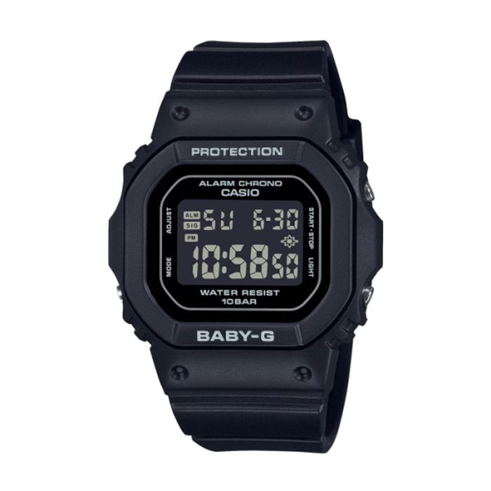  【CASIO BABY-G】經典輕盈方形電子休閒腕錶-經典黑/BGD-565U-1/台灣總代理公司貨享一年保固