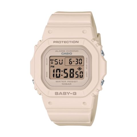 【CASIO BABY-G】經典輕盈方形電子休閒腕錶-柔膚色/BGD-565U-4/台灣總代理公司貨享一年保固