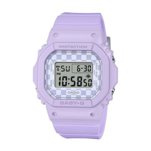 【CASIO BABY-G】滑板潮流系列休閒方形電子腕錶-丁香紫/BGD-565GS-6/台灣總代理公司貨享一年保固