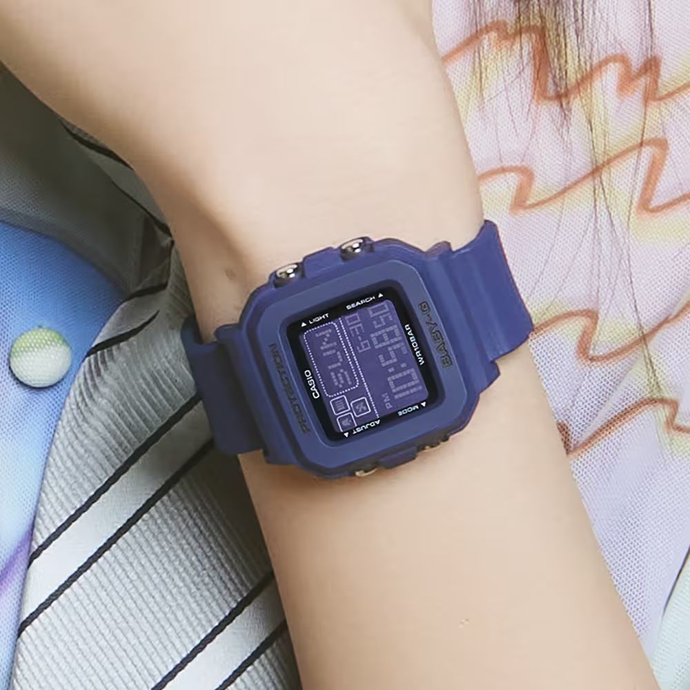 CASIO 卡西歐 BABY-G + PLUS 30週年 手錶錶殼吊飾套組 紫色 BGD-10K-2_39mm