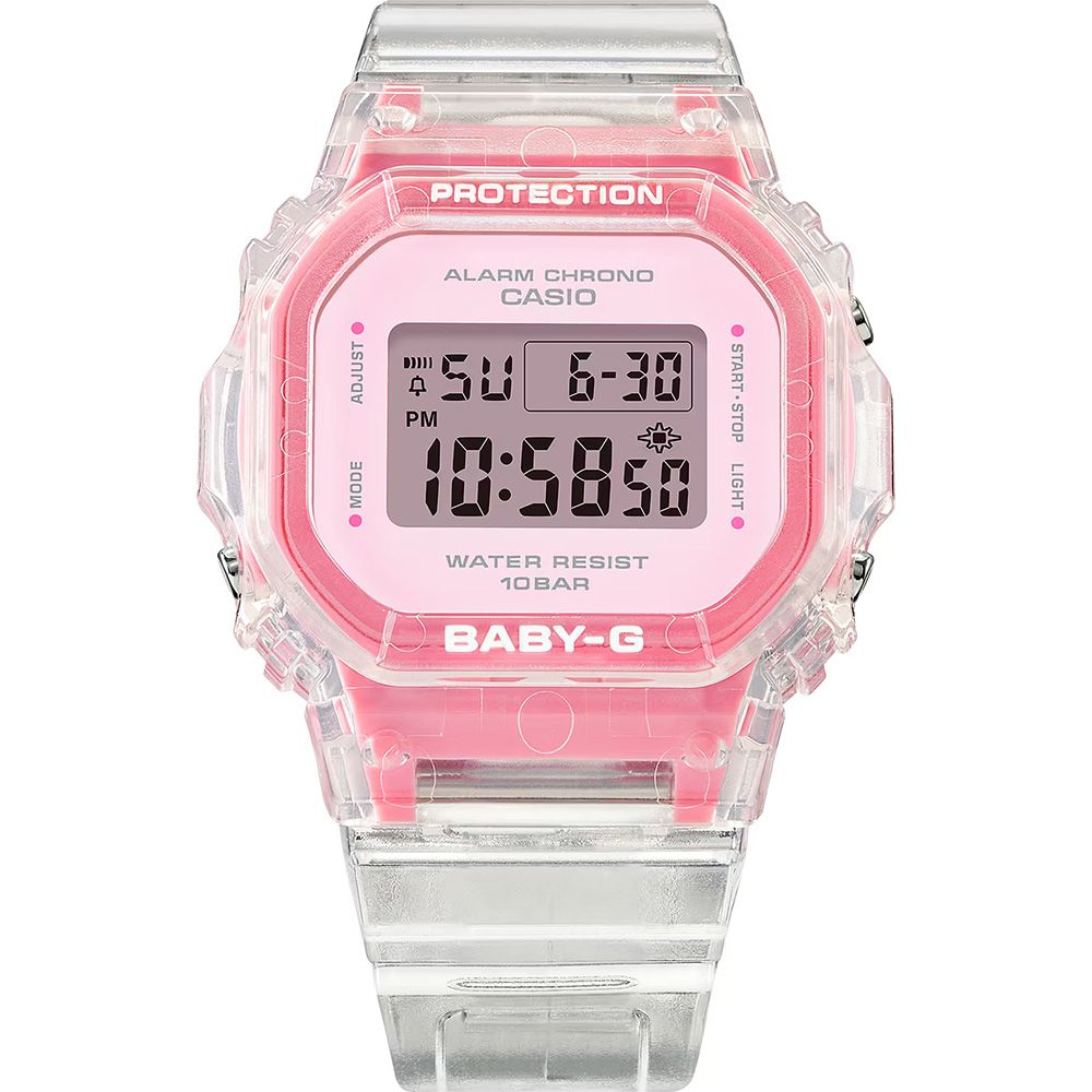 CASIO 卡西歐   BABY-G 夏季透明方形女錶電子錶 BGD-565SJ-7