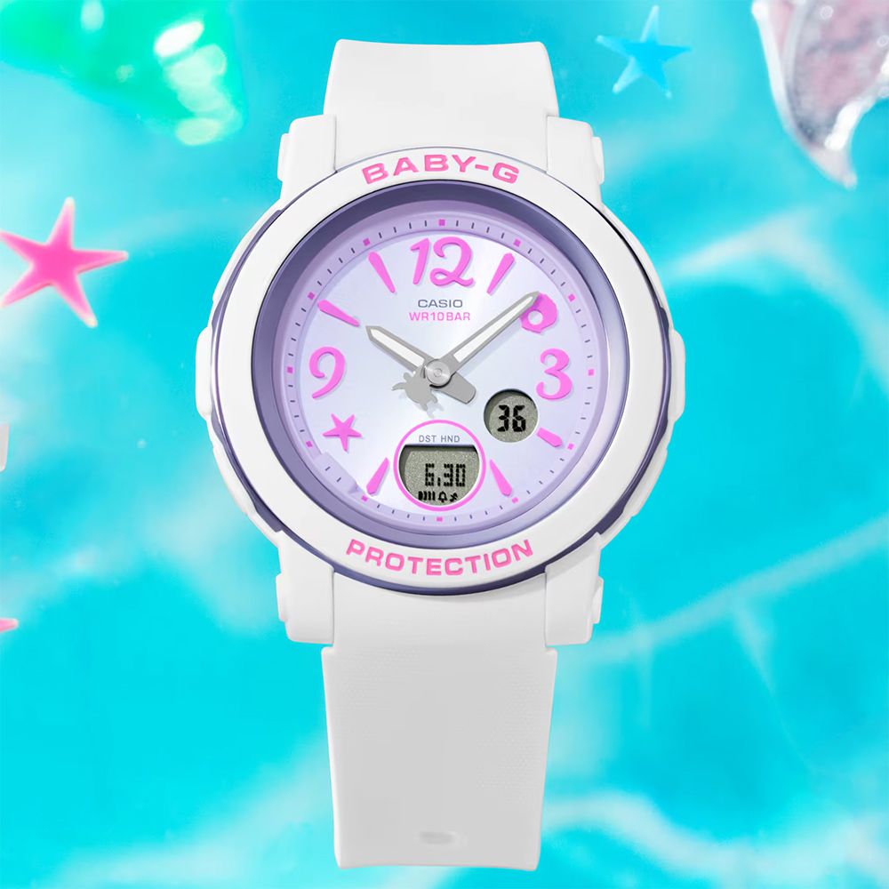 CASIO 卡西歐   BABY-G 愛海洋小海龜雙顯女錶 BGA-290US-6A