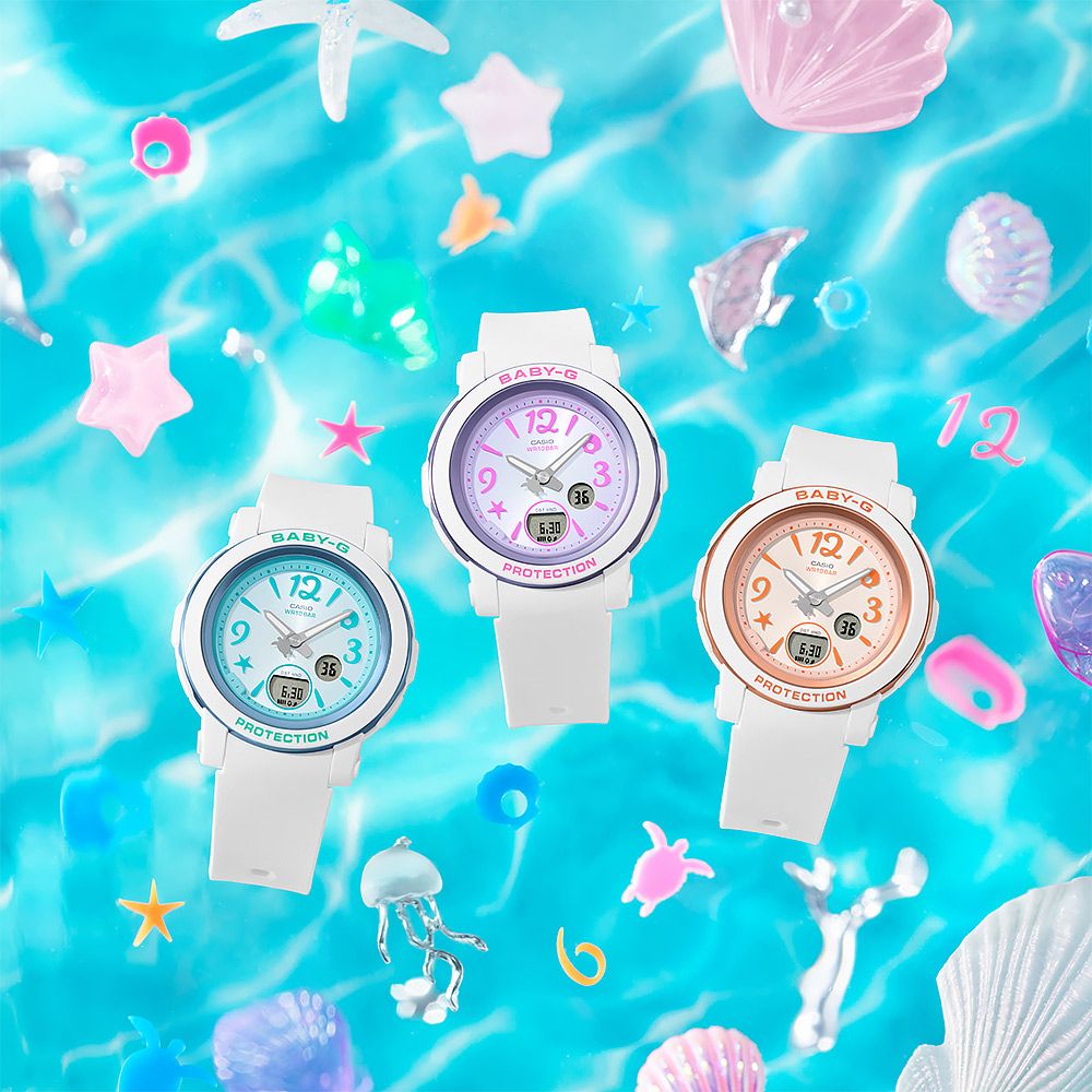 CASIO 卡西歐   BABY-G 愛海洋小海龜雙顯女錶 BGA-290US-6A