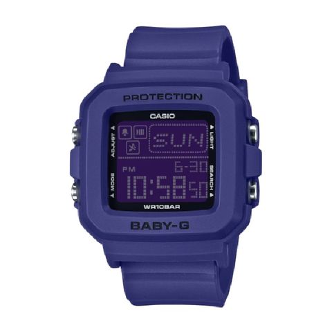 【CASIO BABY-G】PLUS系列千禧時尚方形電子腕錶-藏青色/BGD-10K-2/台灣總代理公司貨享一年保固