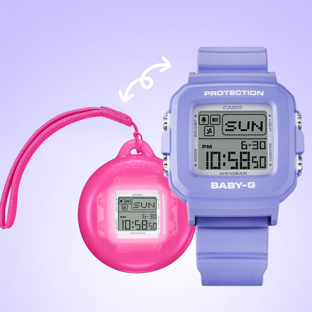 CASIO 卡西歐   BABY-G 30週年 手錶和錶殼吊飾套組 女錶 BGD-10K-6