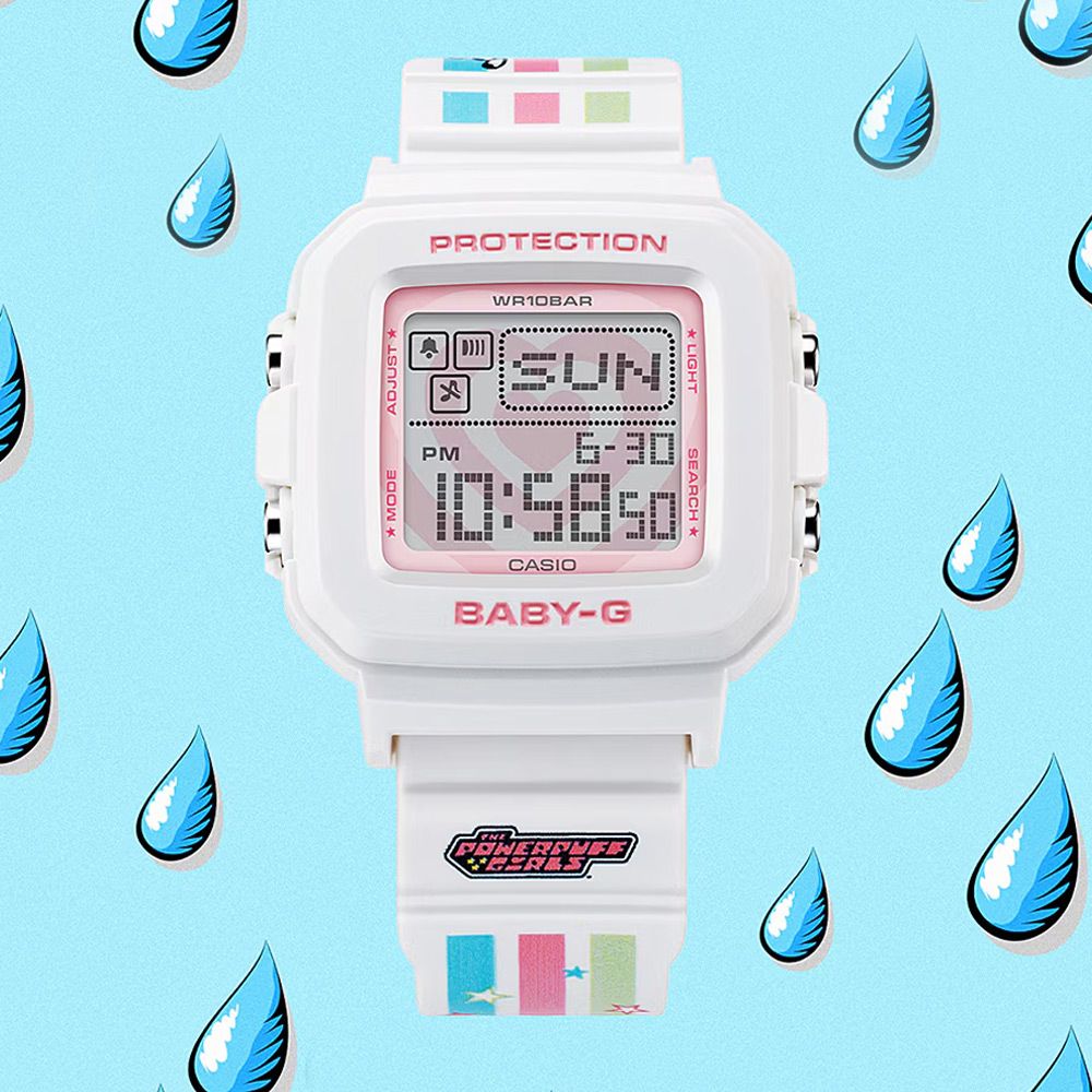 CASIO 卡西歐 BABY-G x飛天小女警聯名款 共同週年慶 數位電子錶 BGD-10KPP-7