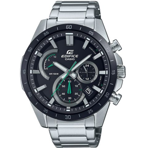 CASIO 卡西歐 EDIFICE 粗曠動感計時碼錶手錶 EFR-573DB-1AV