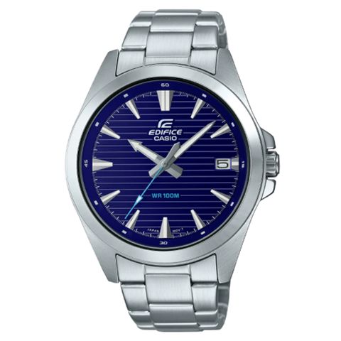 CASIO卡西歐 EDIFICE 經典簡約運動腕錶-藍 禮物推薦 畢業禮物 EFV-140D-2AV