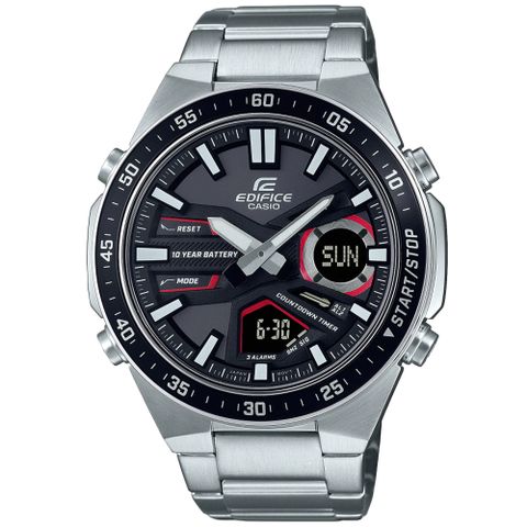 CASIO 卡西歐 EDIFICE 運動風雙顯腕錶 禮物推薦 送禮首選 EFV-C110D-1A4V