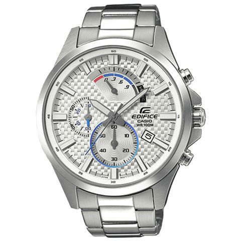 CASIO 卡西歐 EDIFICE 渦輪動力三眼時尚腕錶-EFV-530D-7AVUDF