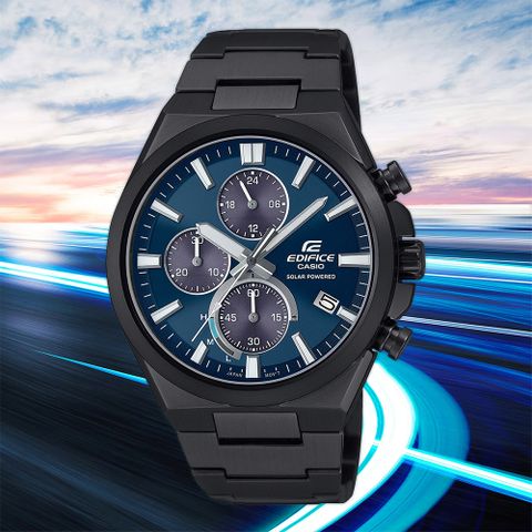 CASIO 卡西歐 EDIFICE 太陽能三眼計時手錶(EQS-950DC-2AV)