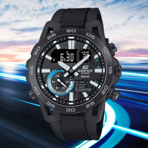 熱銷品牌▼日系手錶CASIO 卡西歐 EDIFICE 方程式賽車 碳纖維藍芽手錶(ECB-40PB-1A)