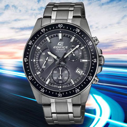 CASIO 卡西歐 EDIFICE 冒險運動三眼計時手錶 EFV-540DC-1CV