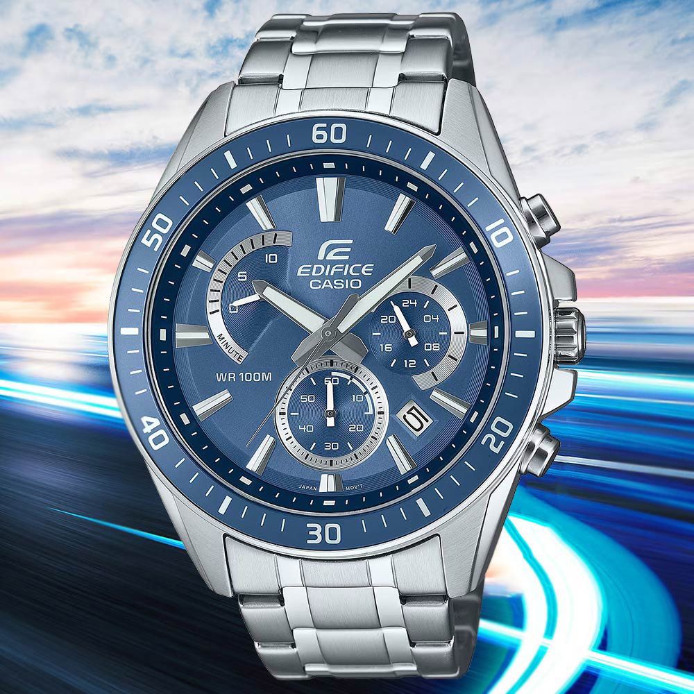 CASIO 卡西歐   EDIFICE 冒險運動三眼計時手錶 EFR-552D-2AV