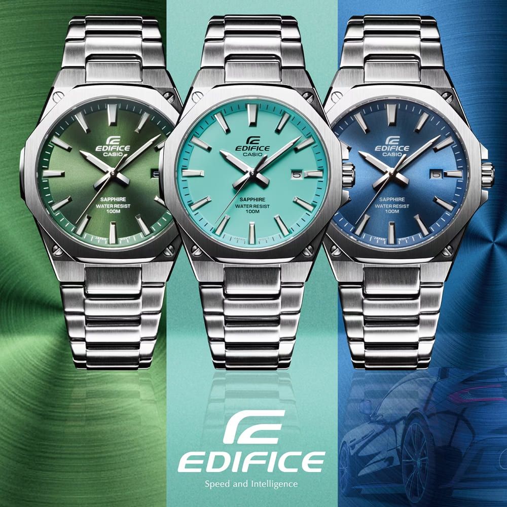 CASIO 卡西歐 EDIFICE 輕薄系列八角手錶 湖水綠 EFR-S108D-2B_39.9mm