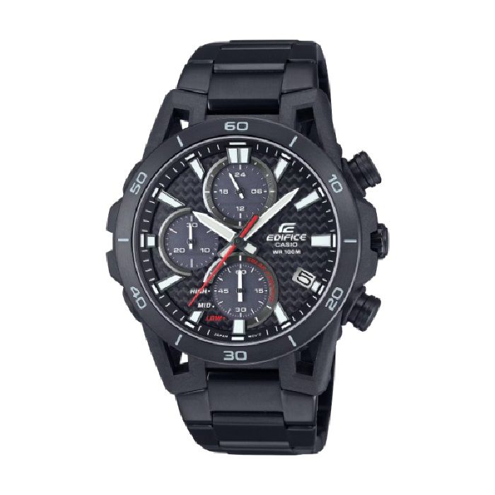  【CASIO EDIFICE】SOSPENSIONE太陽能鋼帶腕錶-極致黑/EQS-960DC-1AV/台灣總代理公司貨享一年保固