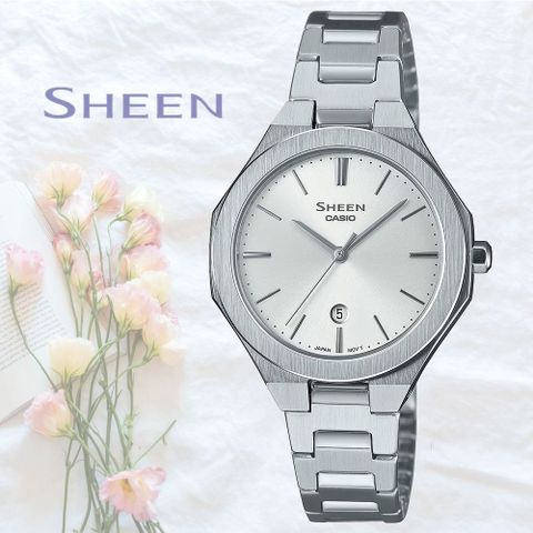 CASIO 卡西歐 SHEEN 現代極簡八角女錶(SHE-4563D-7A)