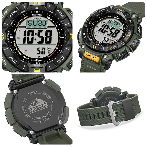 CASIO PRO TREK 環保太陽能三重感應登山錶/PRG-340-3 - PChome 24h購物