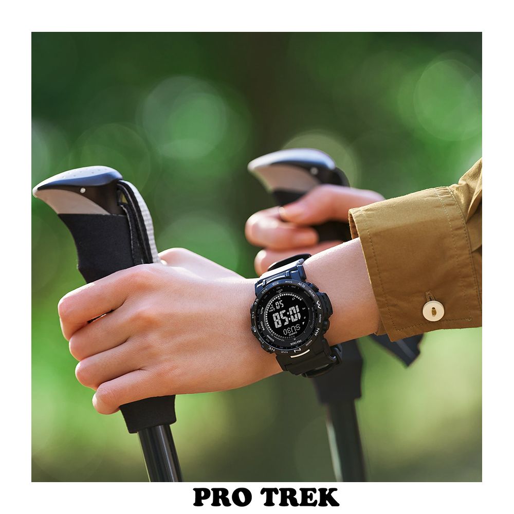 CASIO 卡西歐  PRO TREK 環保太陽能三重感應電波登山錶/PRW-35Y-1B