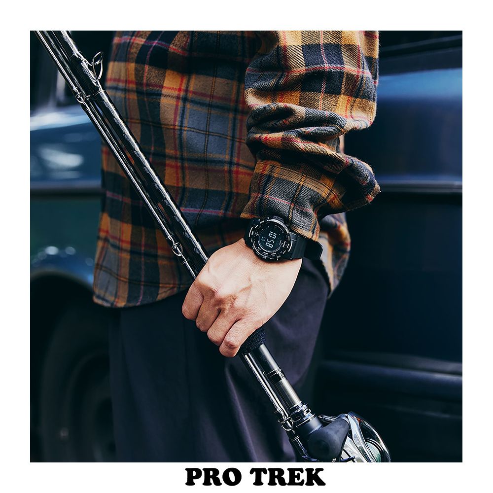 CASIO 卡西歐  PRO TREK 環保太陽能三重感應電波登山錶/PRW-35Y-1B