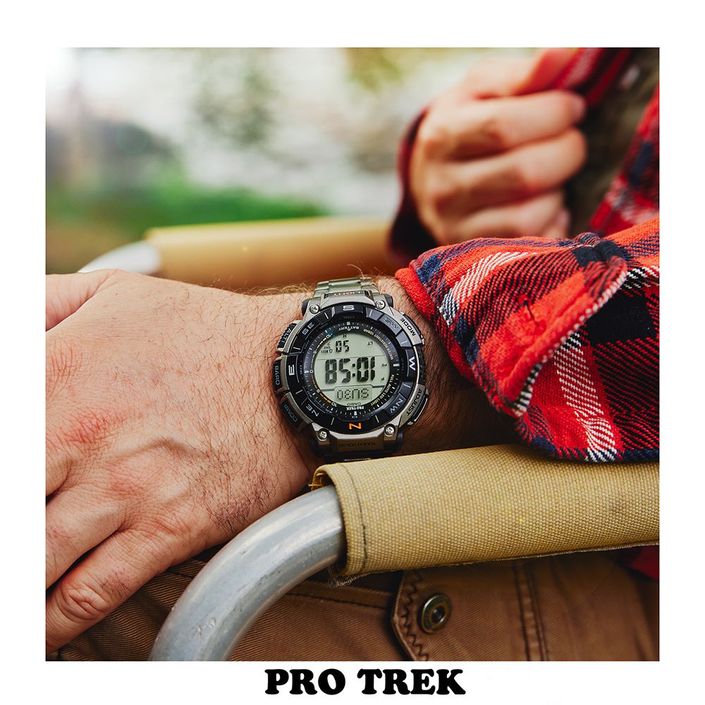 CASIO 卡西歐  PRO TREK 環保太陽能三重感應登山錶/PRG-340T-7