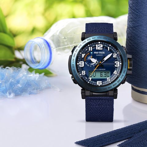 CASIO PRO TREK 環保太陽能三重感應登山錶/PRG-601YB-2