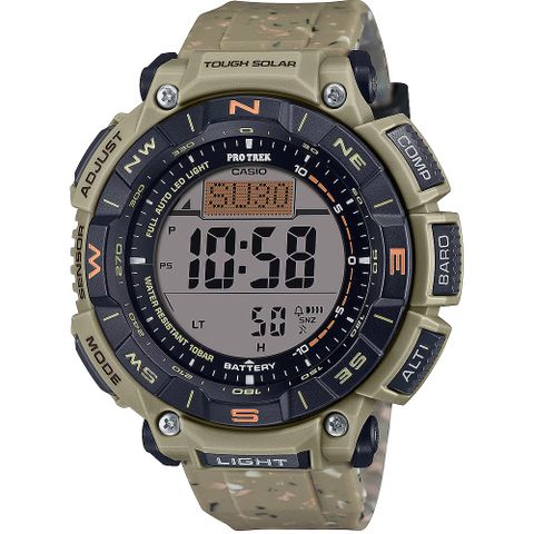 熱銷品牌▼日系手錶CASIO 卡西歐 PRO TREK 戶外運動太陽能環保手錶-黃 PRG-340SC-5